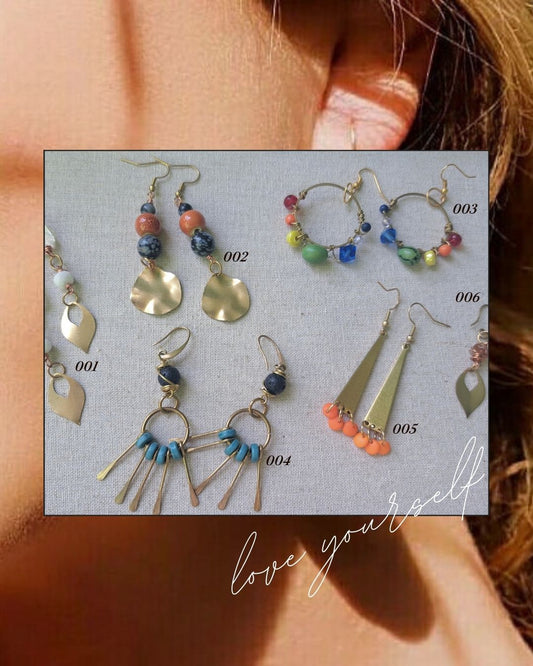 Los Rayos Raw Brass Earrings